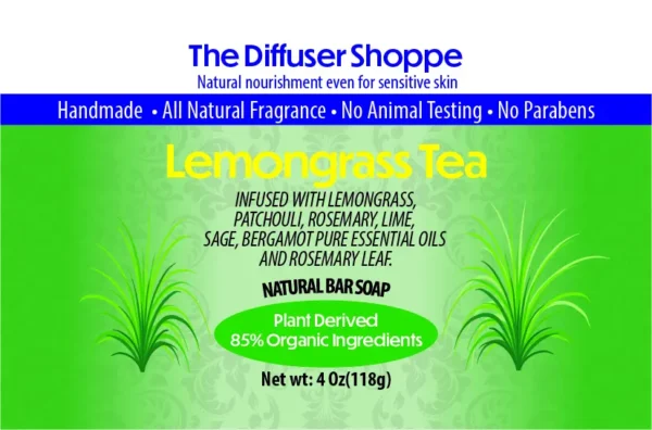 A label for lemongrass tea.