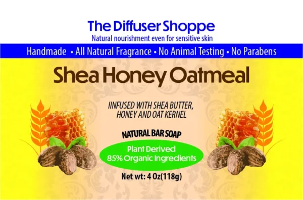 Bar Soap Shea Honey Oatmeal Front Label