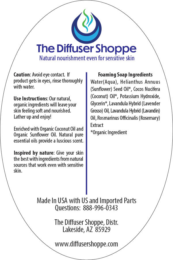 A picture of the back cover of the diffuser shoppe.