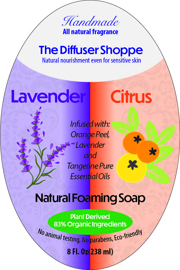 Lavender Citrus Natural Foaming Soap Front Label