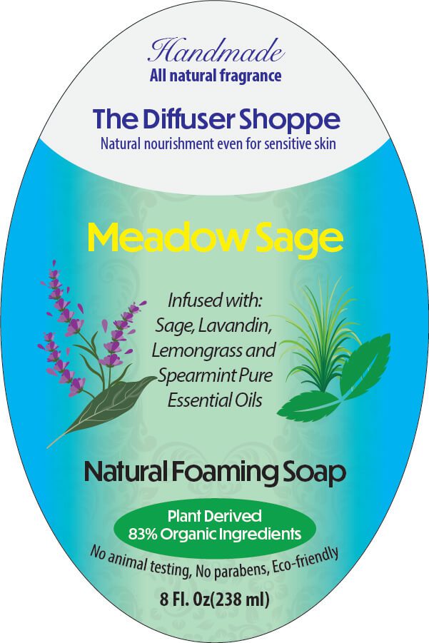 Meadow Sage Natural Foaming Soap Front Label