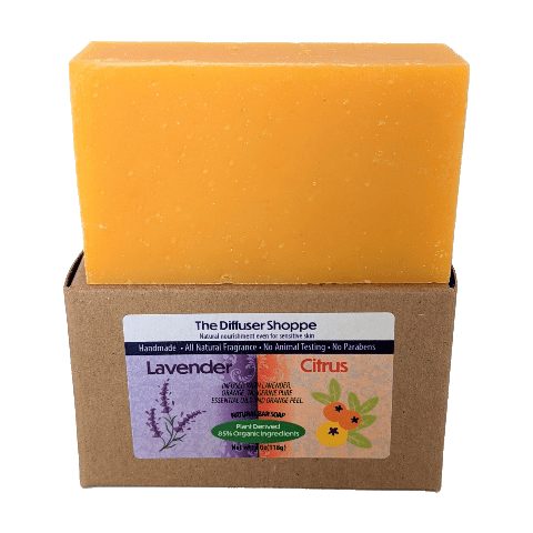 Lavender Citrus Bar Soap in Brown Package Box
